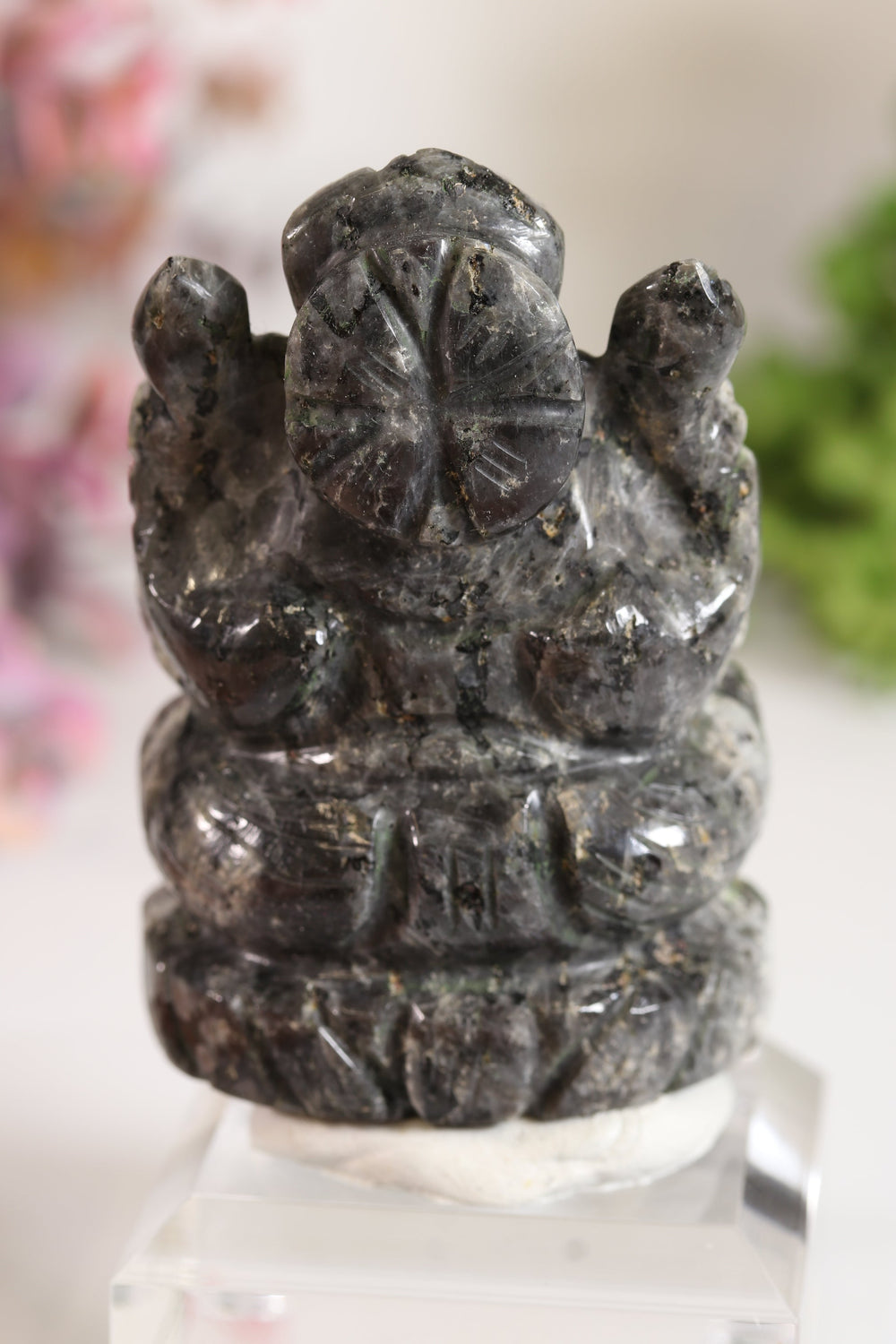 Larvikite Ganesha Carving TV706