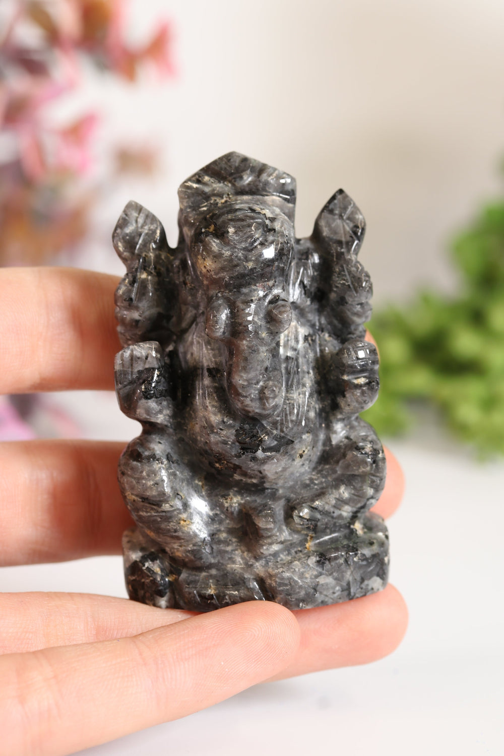 Larvikite Ganesha Carving TV708