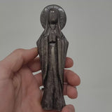 Silver Sheen Obsidian Mother Mary Statue DN390
